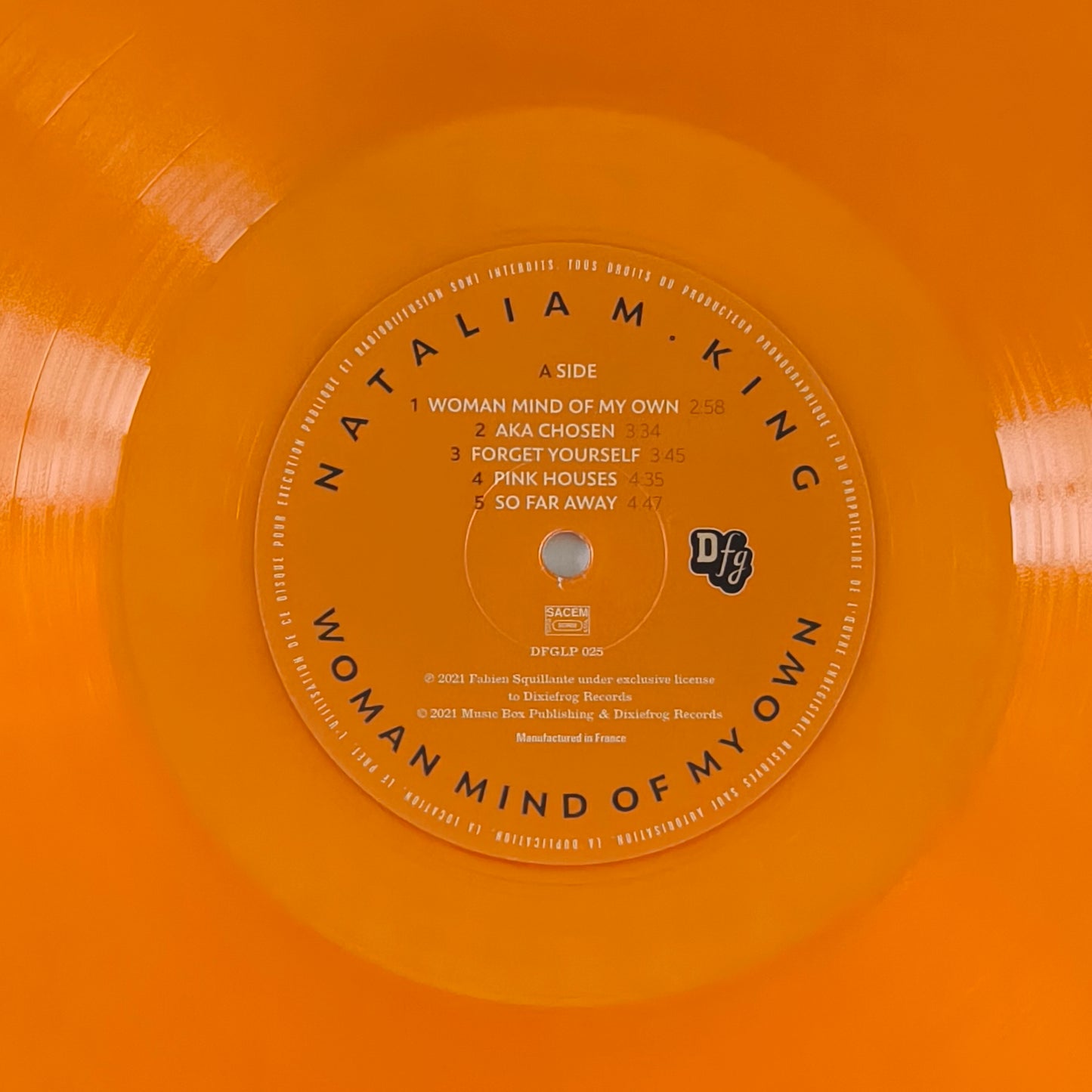 NATALIA M. KING - Woman Mind Of My Own (vinyle Orange)