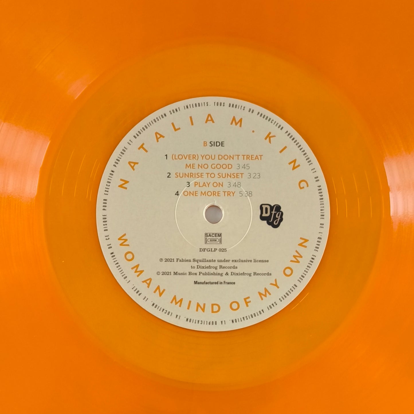 NATALIA M. KING - Woman Mind Of My Own (vinyle Orange)