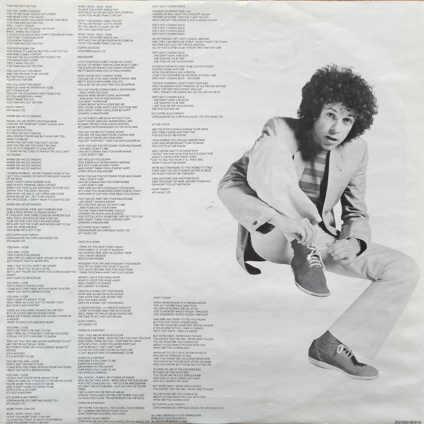 LEO SAYER - Living In A Fantasy