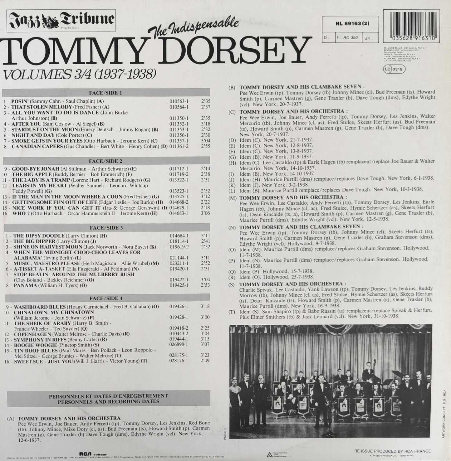 TOMMY DORSEY - The Indispensable Tommy Dorsey Volumes 3/4 (1937-1938)