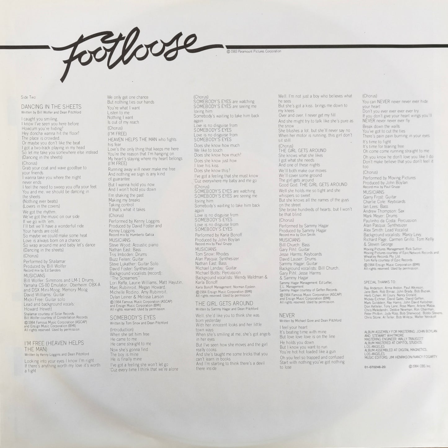 Footloose - (Original Motion Picture Soundtrack)