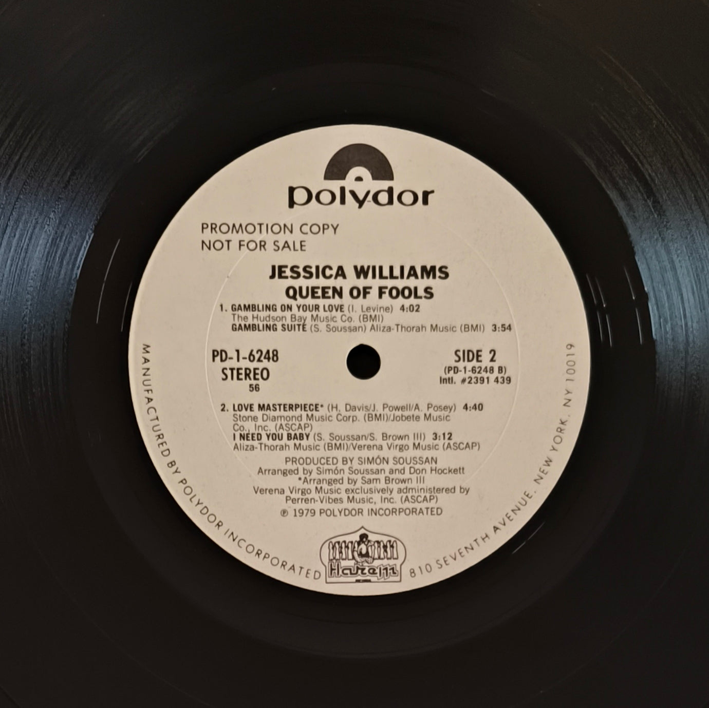 JESSICA WILLIAMS - Queen Of Fools (Pressage Promo US)