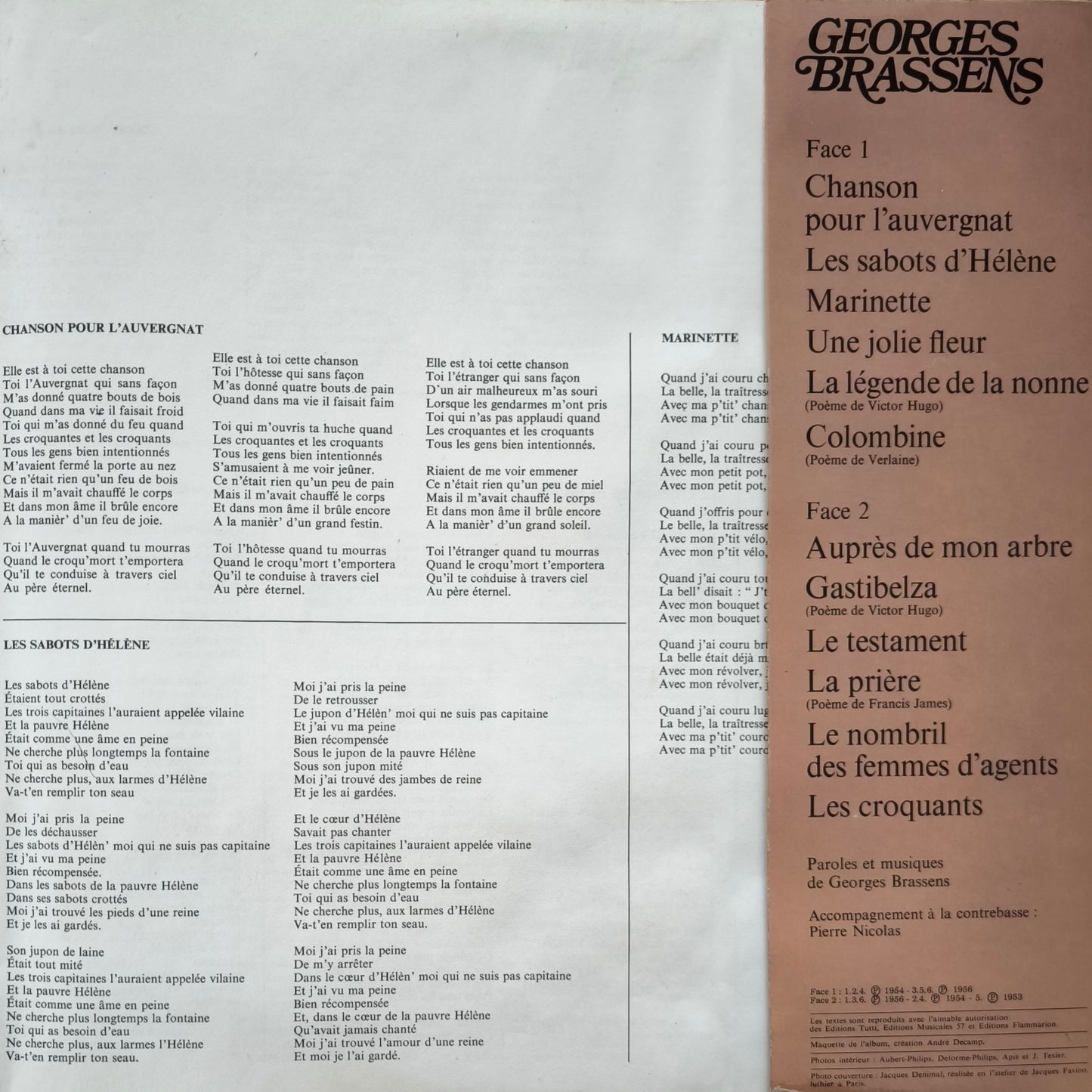 GEORGES BRASSENS - 3. Chanson pour l'auvergnat