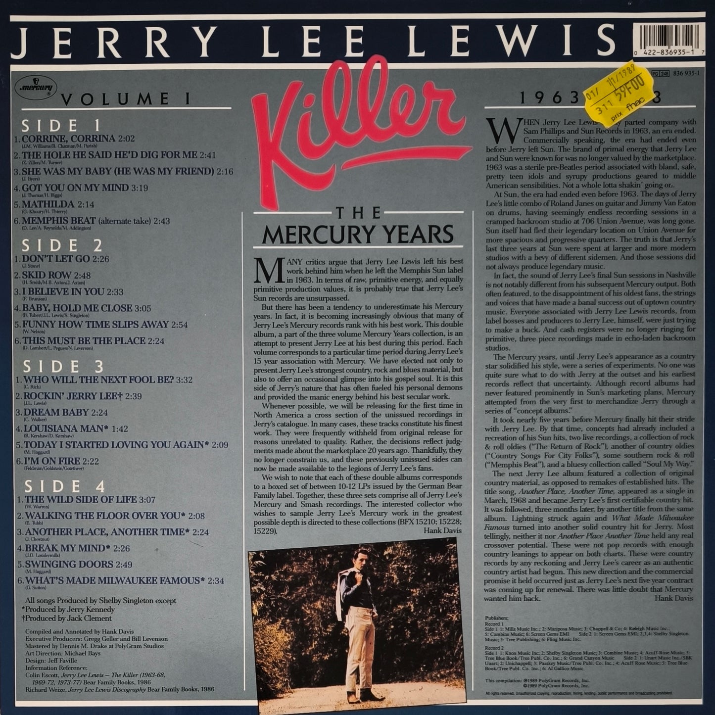 JERRY LEE LEWIS - Killer : The Mercury Years Volume One 1963-1968