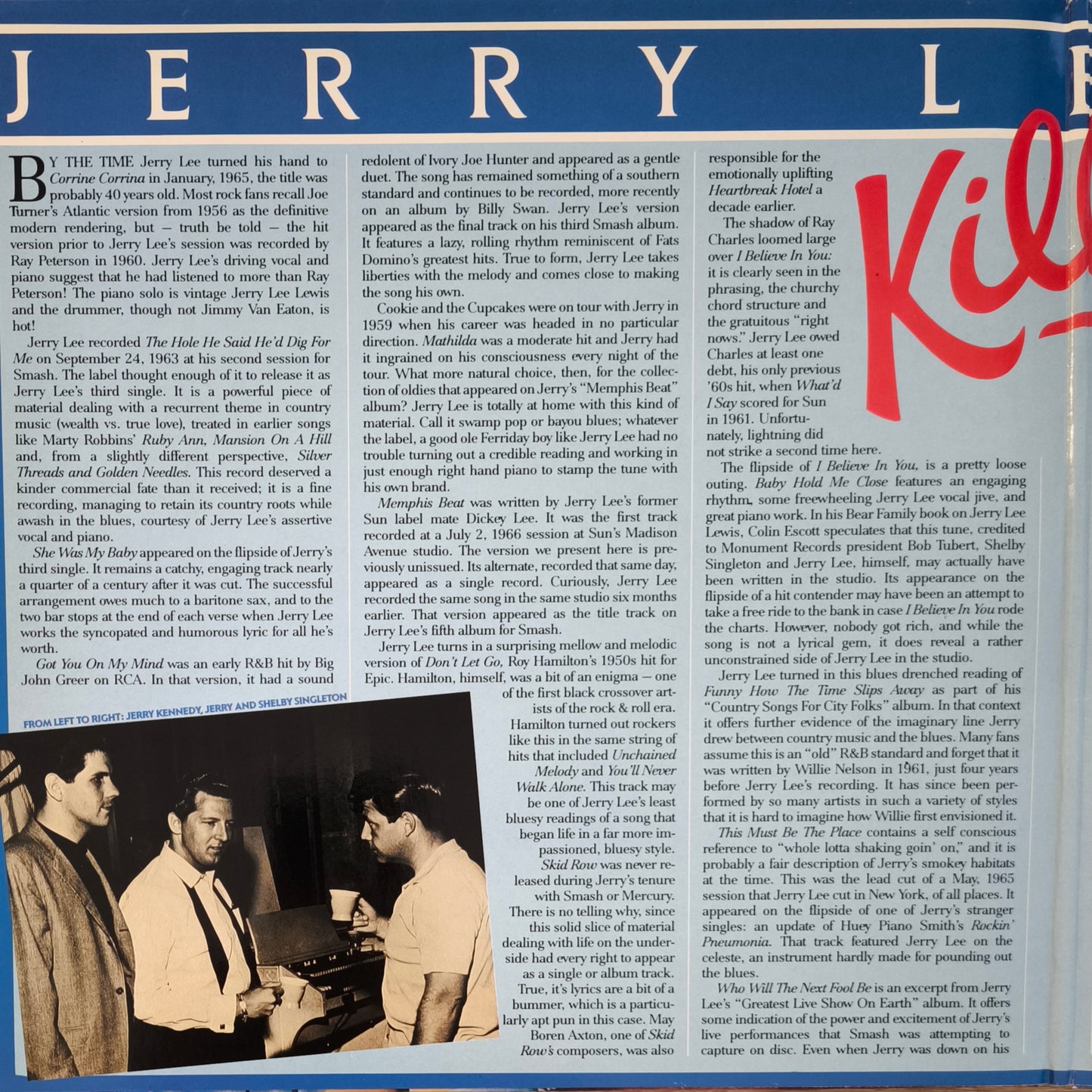 JERRY LEE LEWIS - Killer : The Mercury Years Volume One 1963-1968