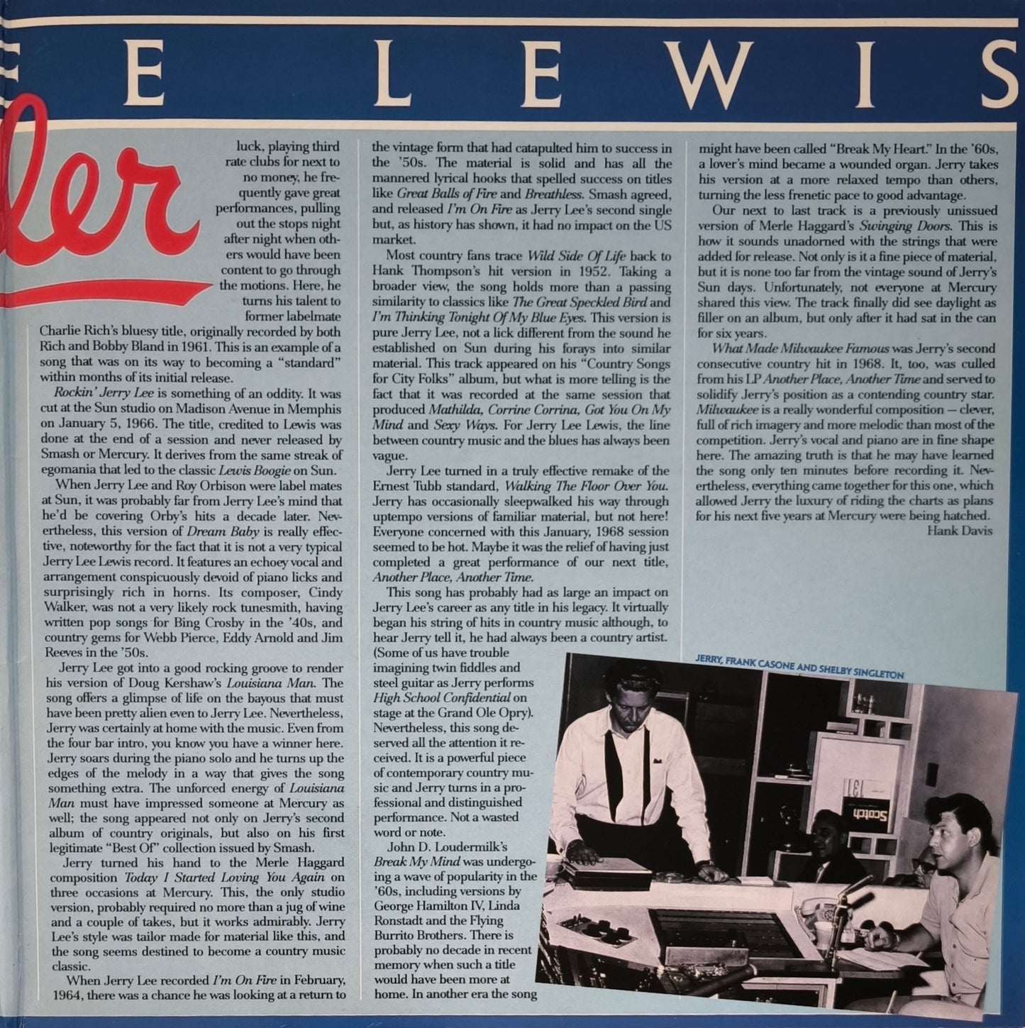 JERRY LEE LEWIS - Killer : The Mercury Years Volume One 1963-1968