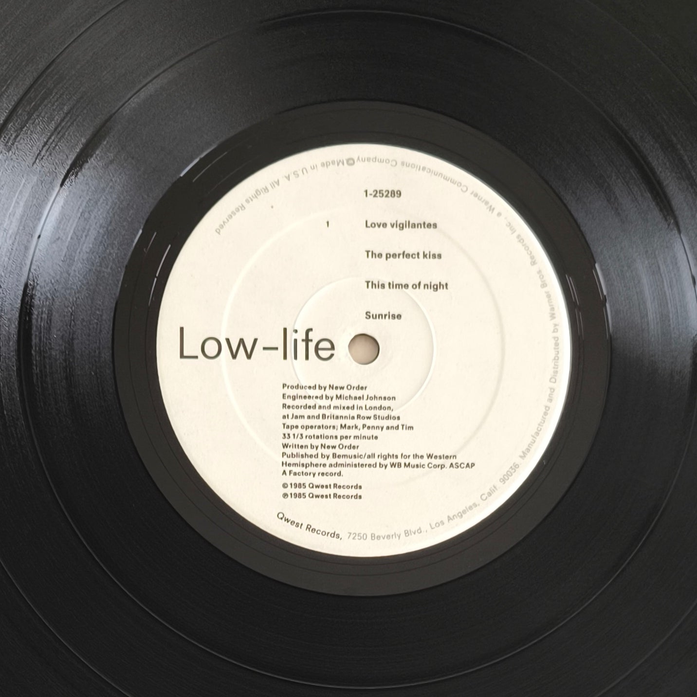 NEW ORDER - Low-life (pressage US)