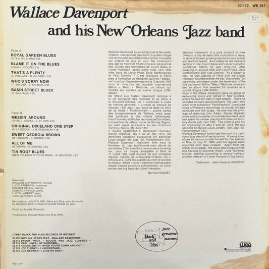 WALLACE DAVENPORT - Wallace Davenport and his New Orleans Jazz band