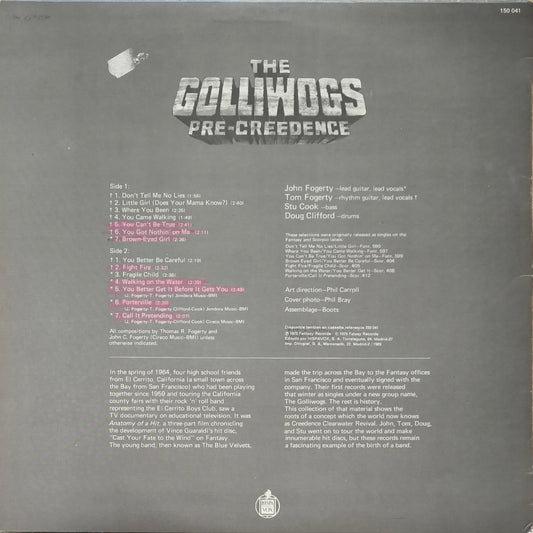 THE GOLLIWOGS - Pre-Creedence