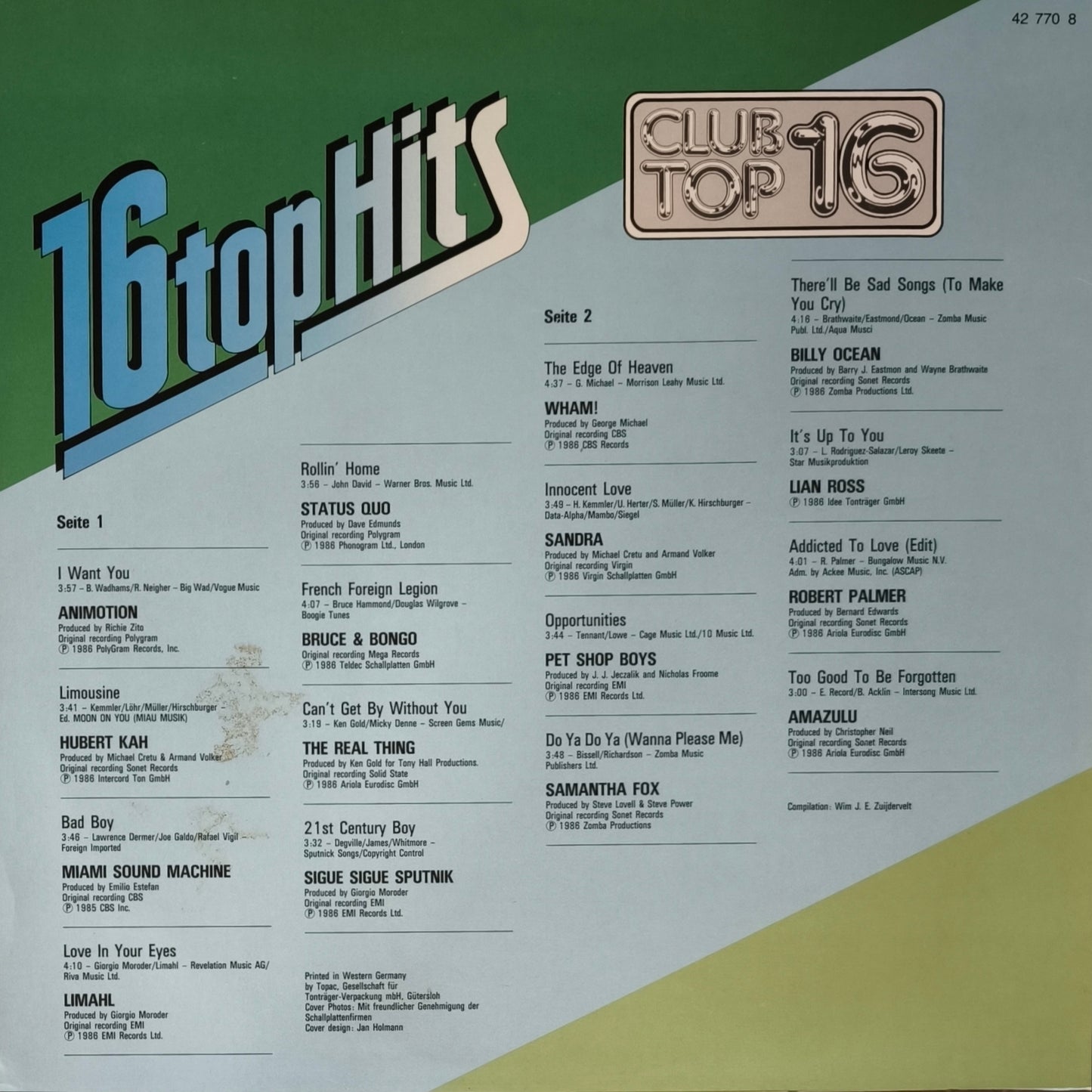 CLUB TOP Vol. 16 - September / Oktober '86