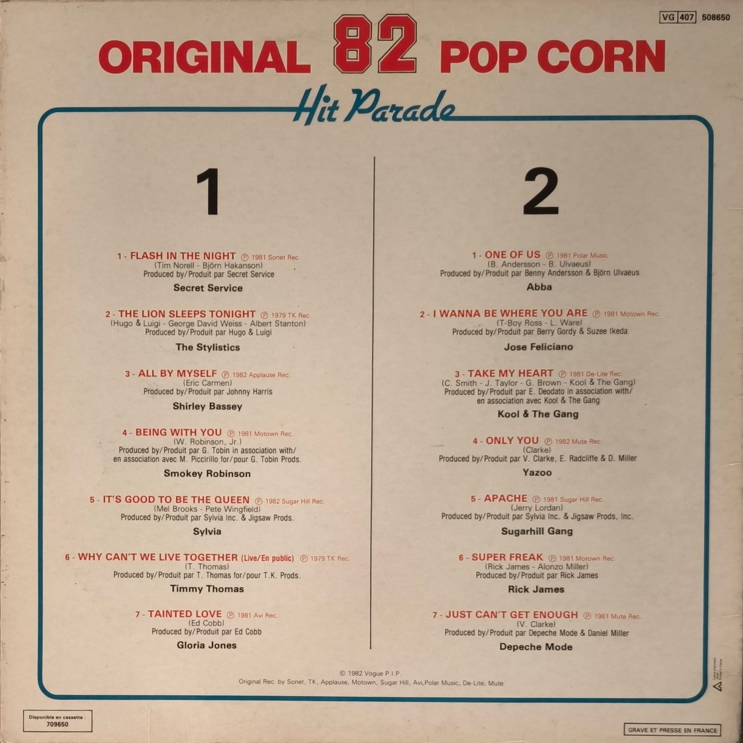 ORIGINAL 82 - Pop Corn Hit Parade