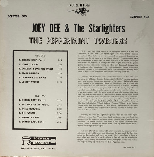 JOEY DEE & THE STARLIGHTERS - The Peppermint Twisters
