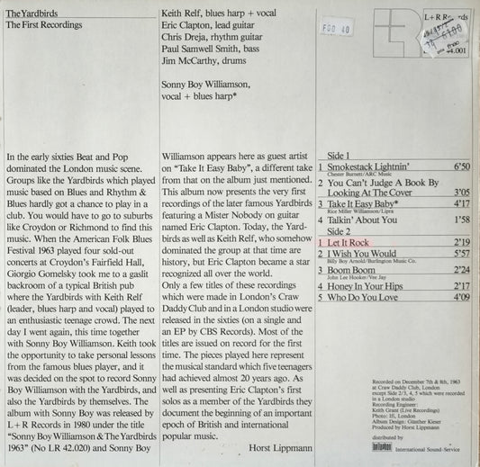 THE YARDBIRDS - London 1963 - The First Recordings!