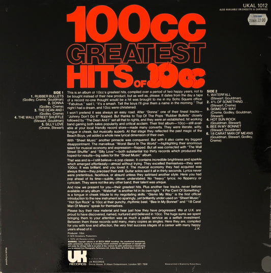 10CC - 100cc Greatest Hits Of 10cc