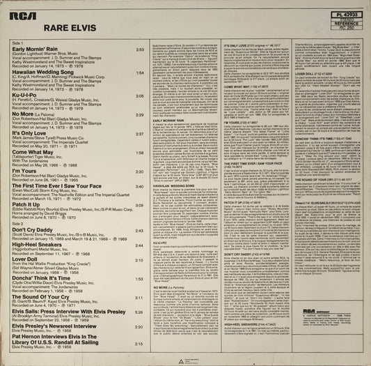ELVIS PRESLEY - Rare Elvis