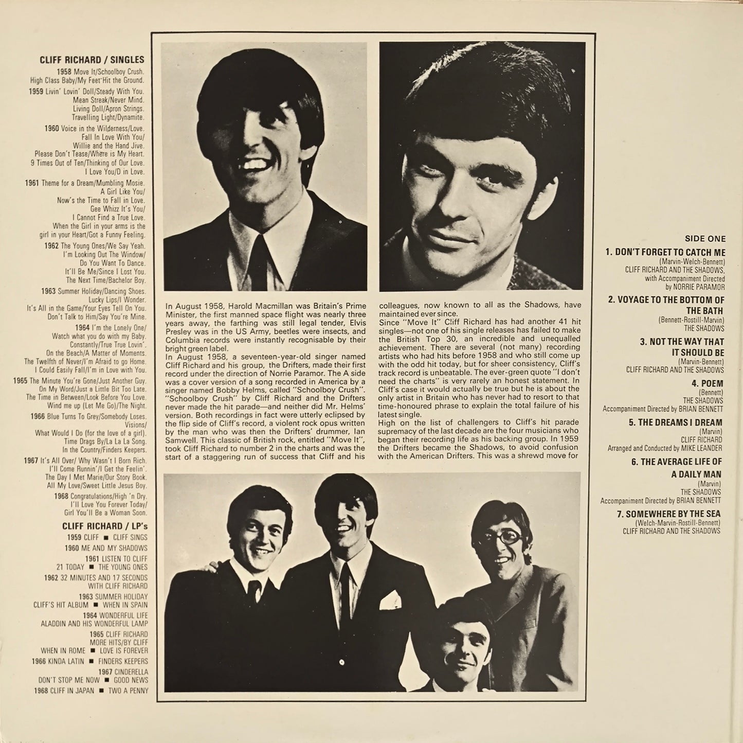 CLIFF RICHARD & THE SHADOWS - Established 1958