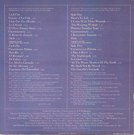 JOAN BAEZ - Gracias A La Vida / Here's To Life