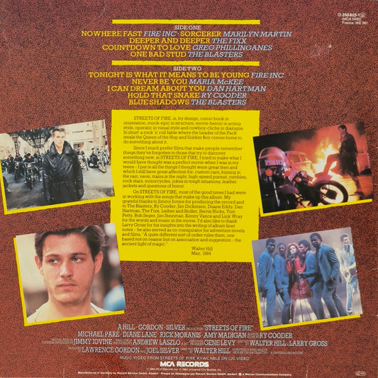 STREETS OF FIRE- Music From The Original Motion Picture Soundtrack