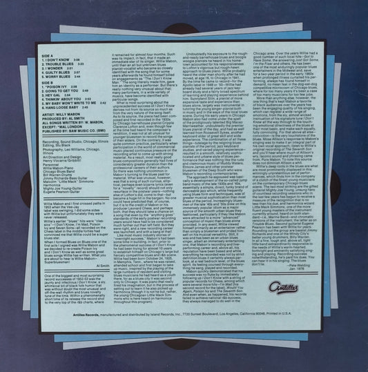 WILLIE MABON - Willie Mabon Sings "I Don't Know" And Other Chicago Blues Hits