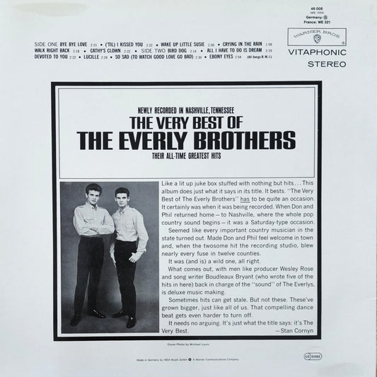 THE EVERLY BROTHERS - The Very Best Of The Everly Brothers