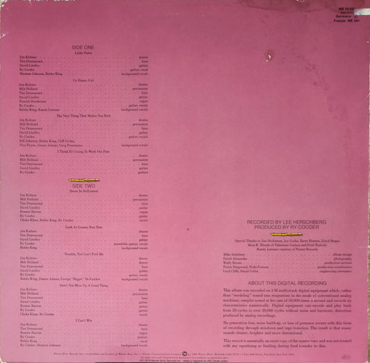 RY COODER - Bop Till You Drop