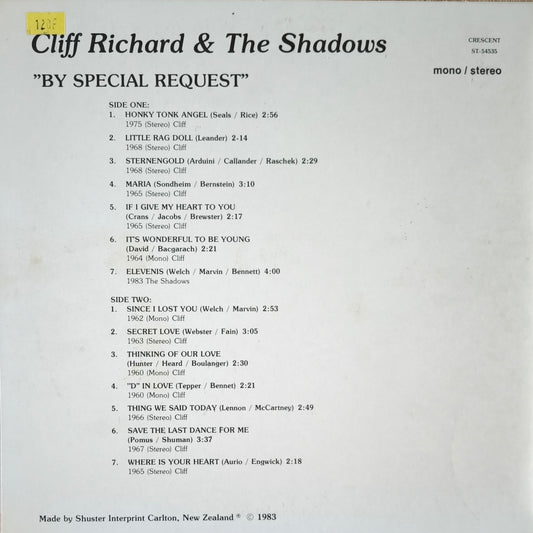 CLIFF RICHARD & THE SHADOWS - By Special Request (vinyle 10")