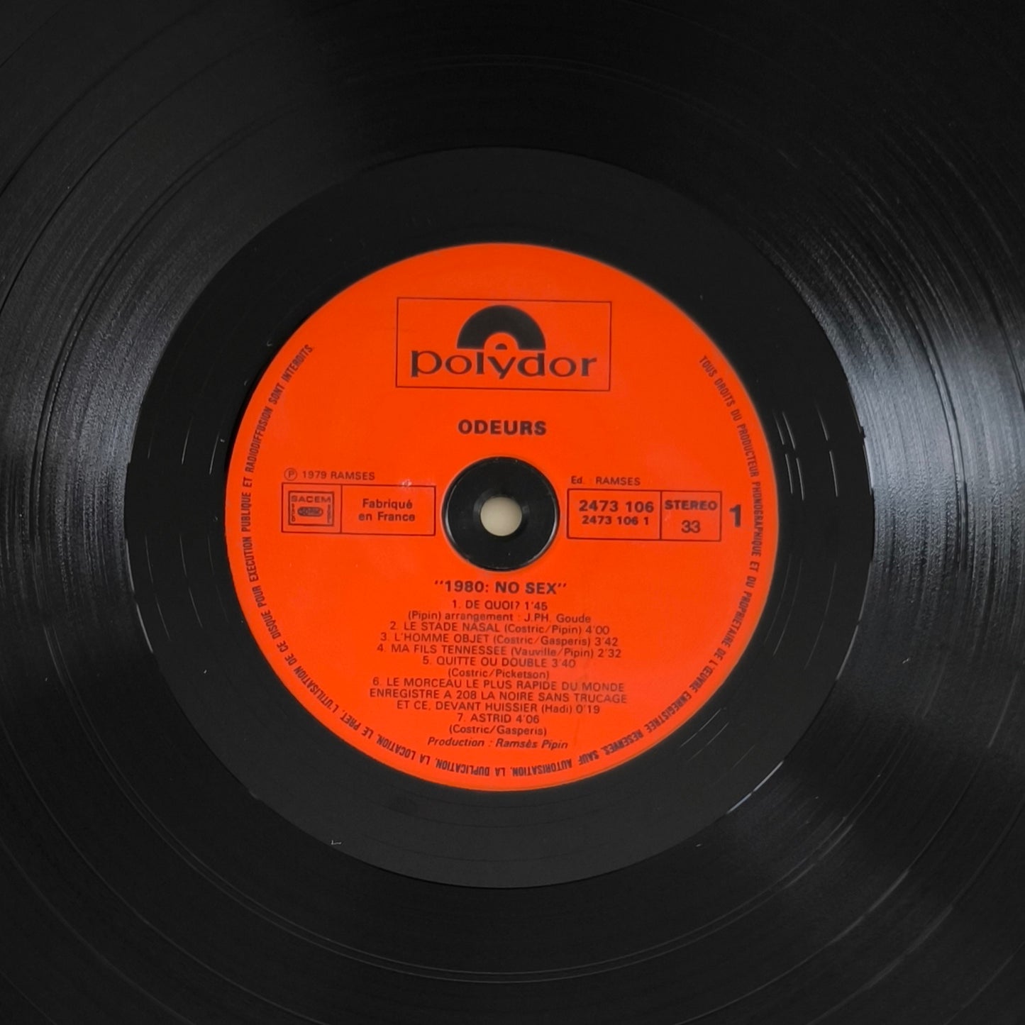 RAMON PIPIN'S ODEURS - 1980: No Sex