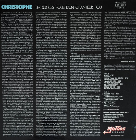 CHRISTOPHE - Les Succès Fous D'Un Chanteur Fou