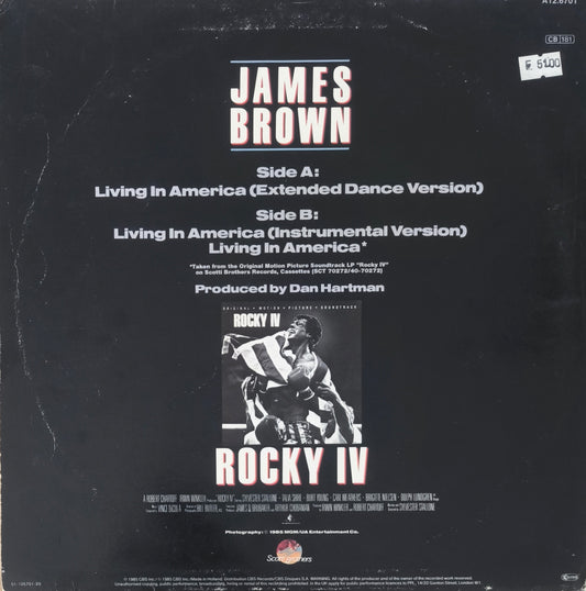 JAMES BROWN - Living In America (12" Extended Dance Mix)