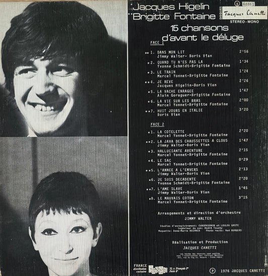 JACQUES HIGELIN / BRIGITTE FONTAINE - 15 Chansons D'avant Le Déluge (Suite Et Fin)
