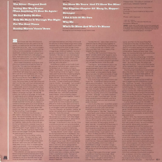 KRIS KRISTOFFERSON - Songs Of Kristofferson