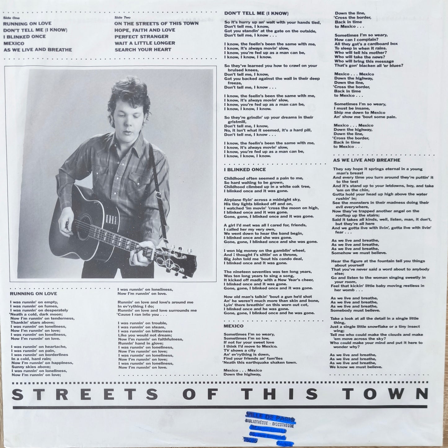 STEVE FORBERT - Streets Of This Town