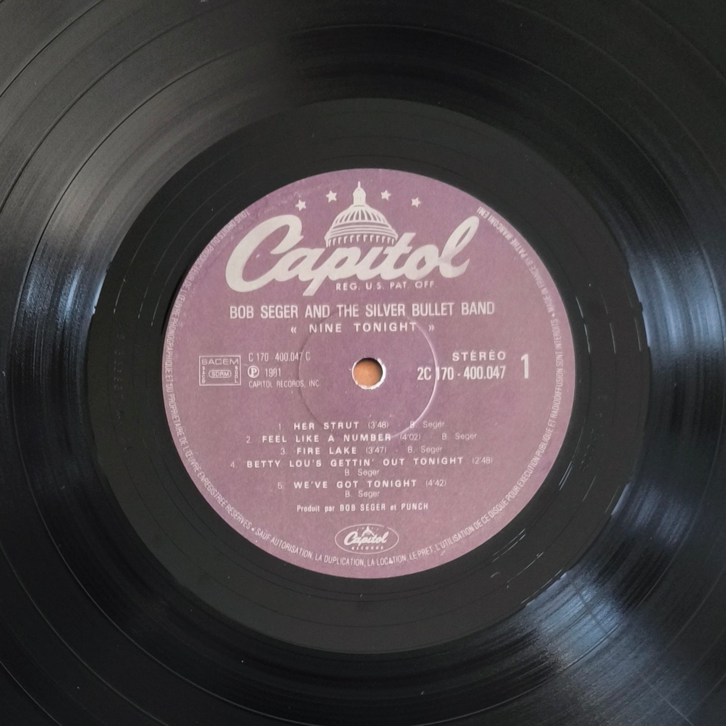 BOB SEGER & THE SILVER  BULLET BAND - Nine Tonight