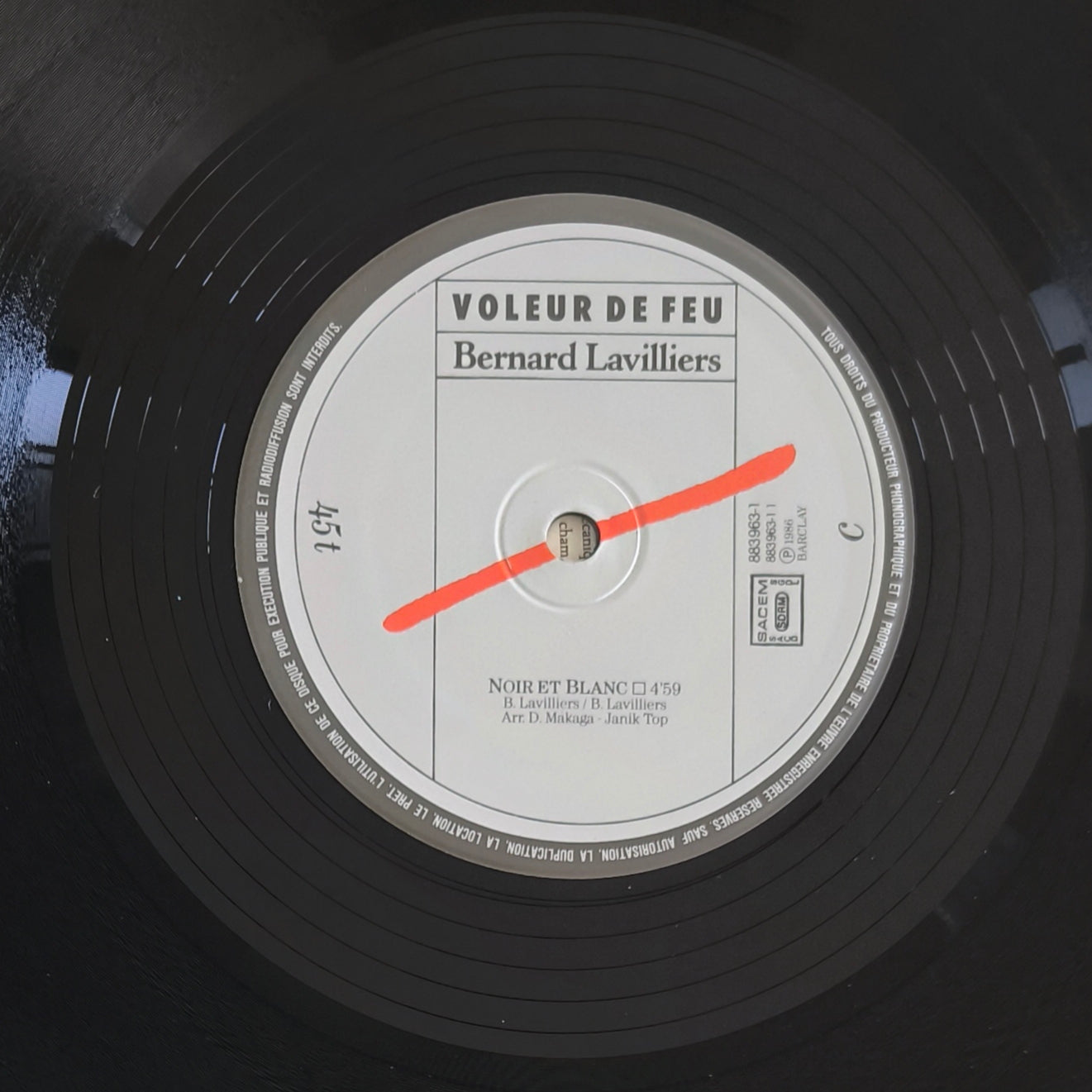 BERNARD LAVILLIERS - Voleur De Feu
