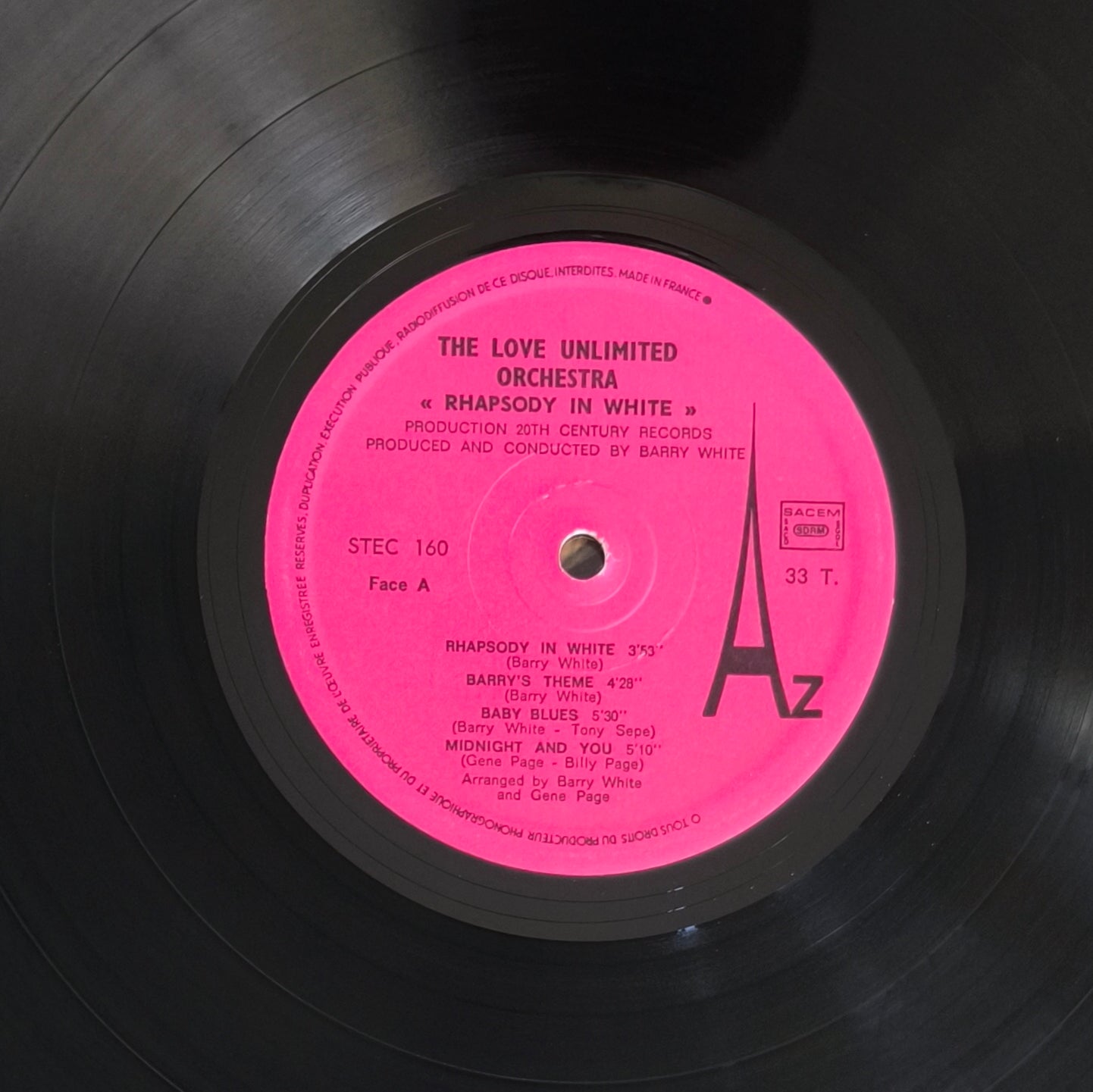 BARRY WHITE, THE LOVE ORCHESTRA - Rhapsody In White