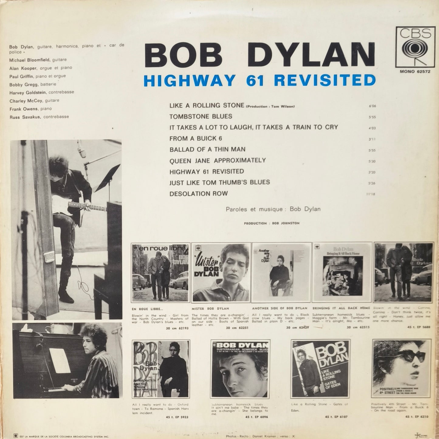 BOB DYLAN - Highway 61 Revisited (pressage français 1965)