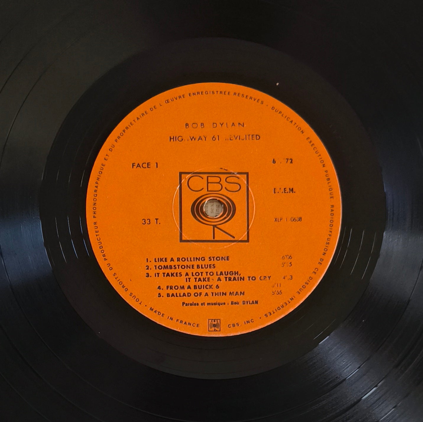 BOB DYLAN - Highway 61 Revisited (pressage français 1965)
