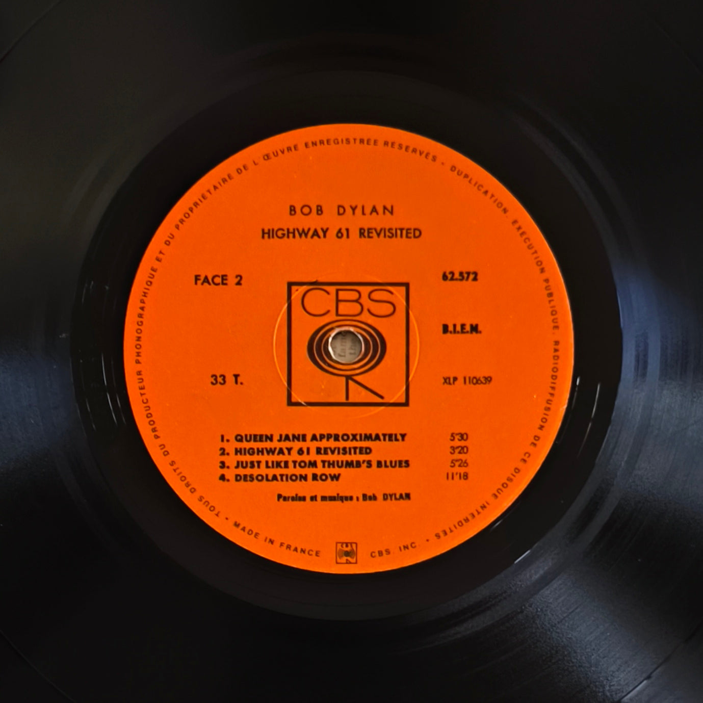 BOB DYLAN - Highway 61 Revisited (pressage français 1965)