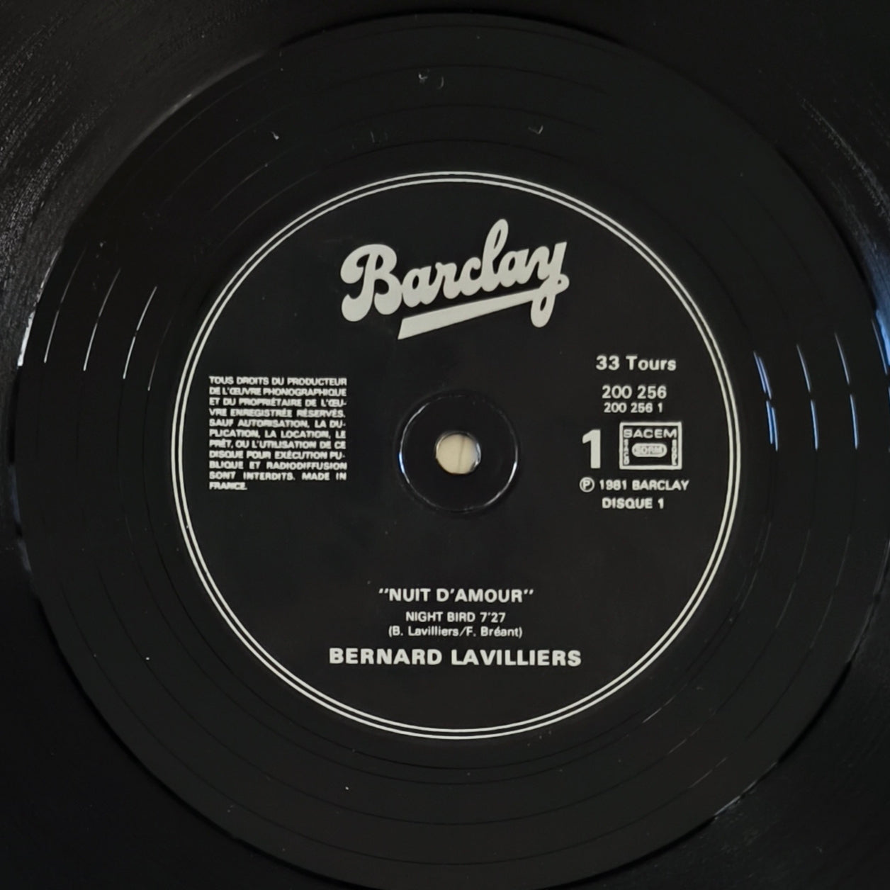 BERNARD LAVILLIERS - Nuit d'amour
