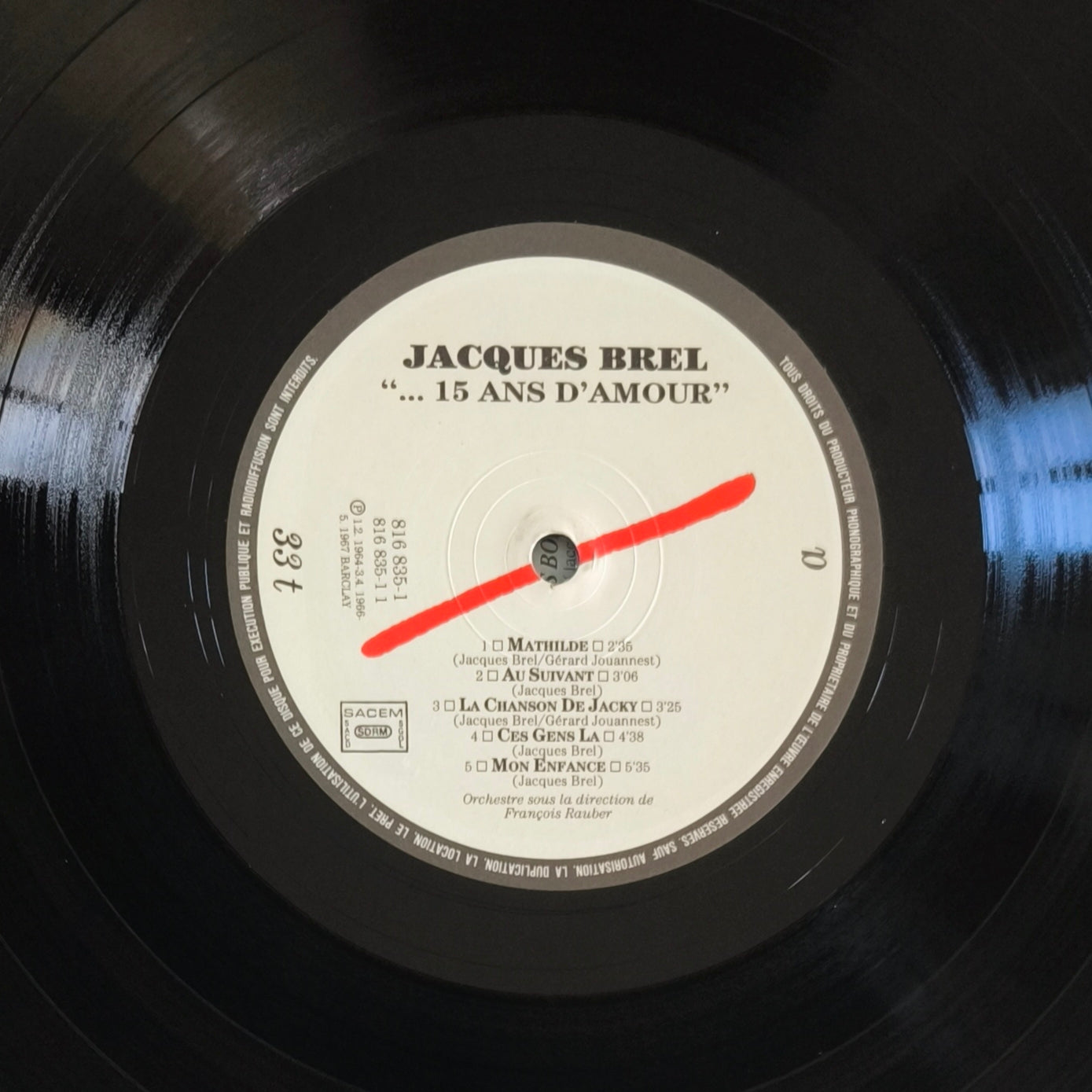JACQUES BREL - Quinze ans d'amour
