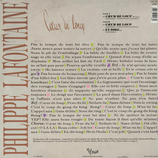 PHILIPPE LAFONTAINE - Cœur De Loup