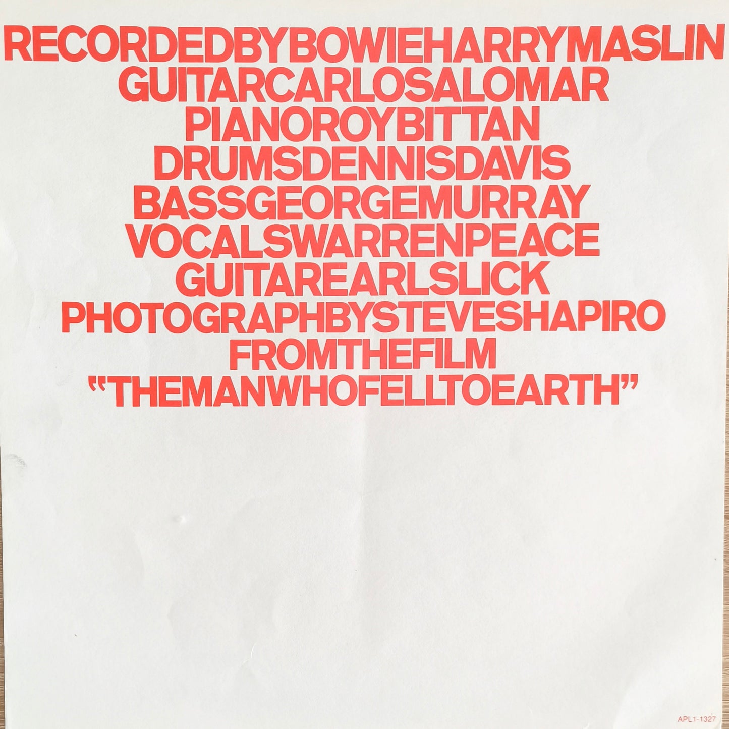 DAVID BOWIE - Station To Station