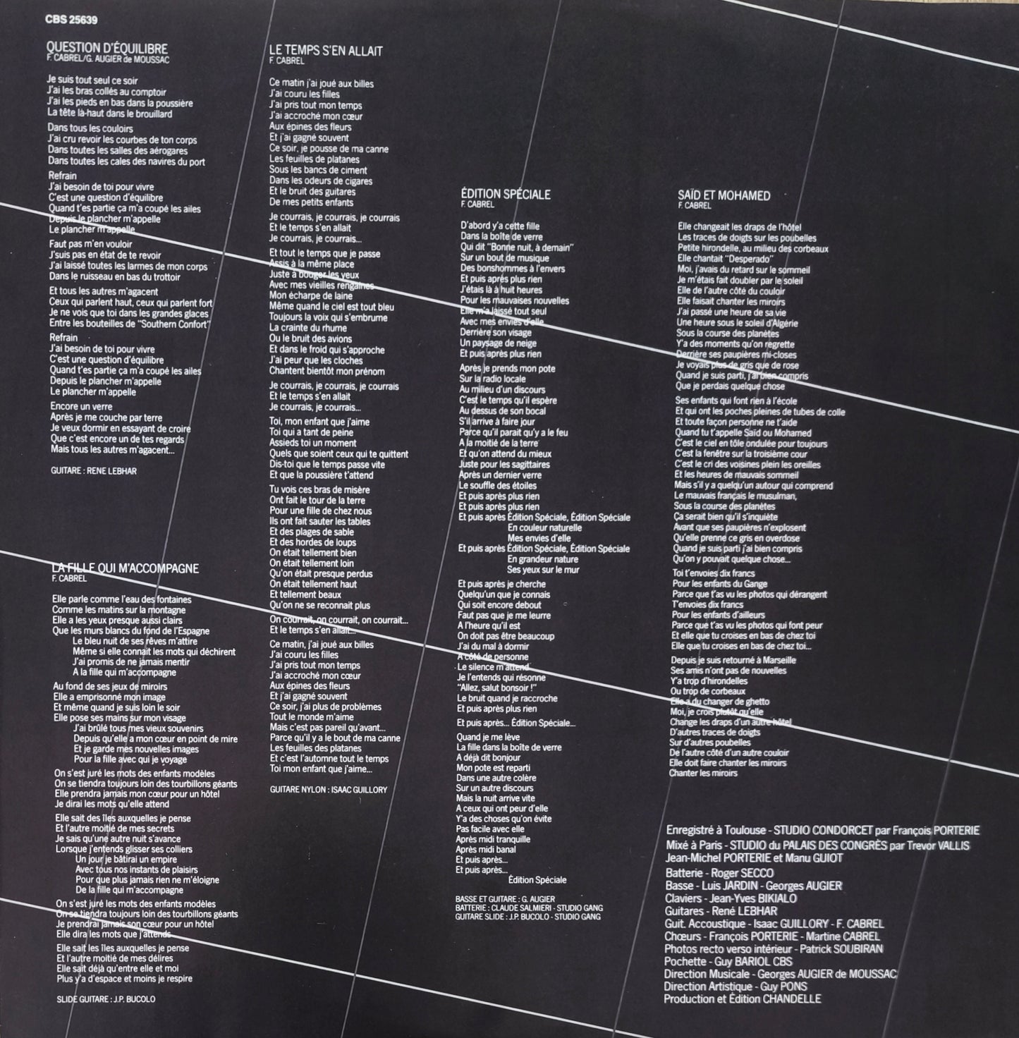 FRANCIS CABREL - Quelqu'un De L'Intérieur