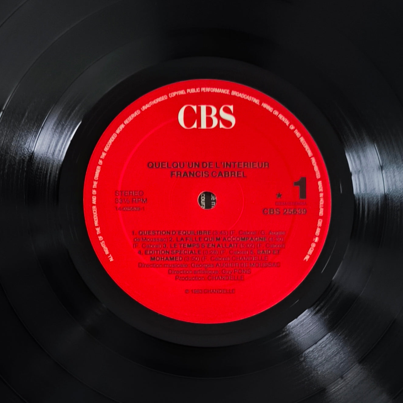 FRANCIS CABREL - Quelqu'un De L'Intérieur