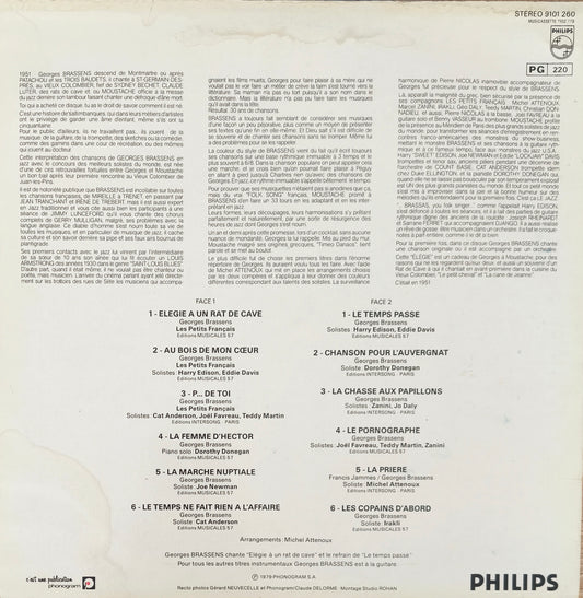 GEORGES BRASSENS / MOUSTACHE - Elegie A Un Rat De Cave