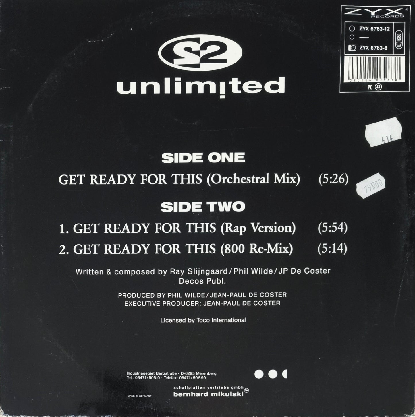 2 UNLIMITED - Get Ready For This - The Final Versions IV / 92