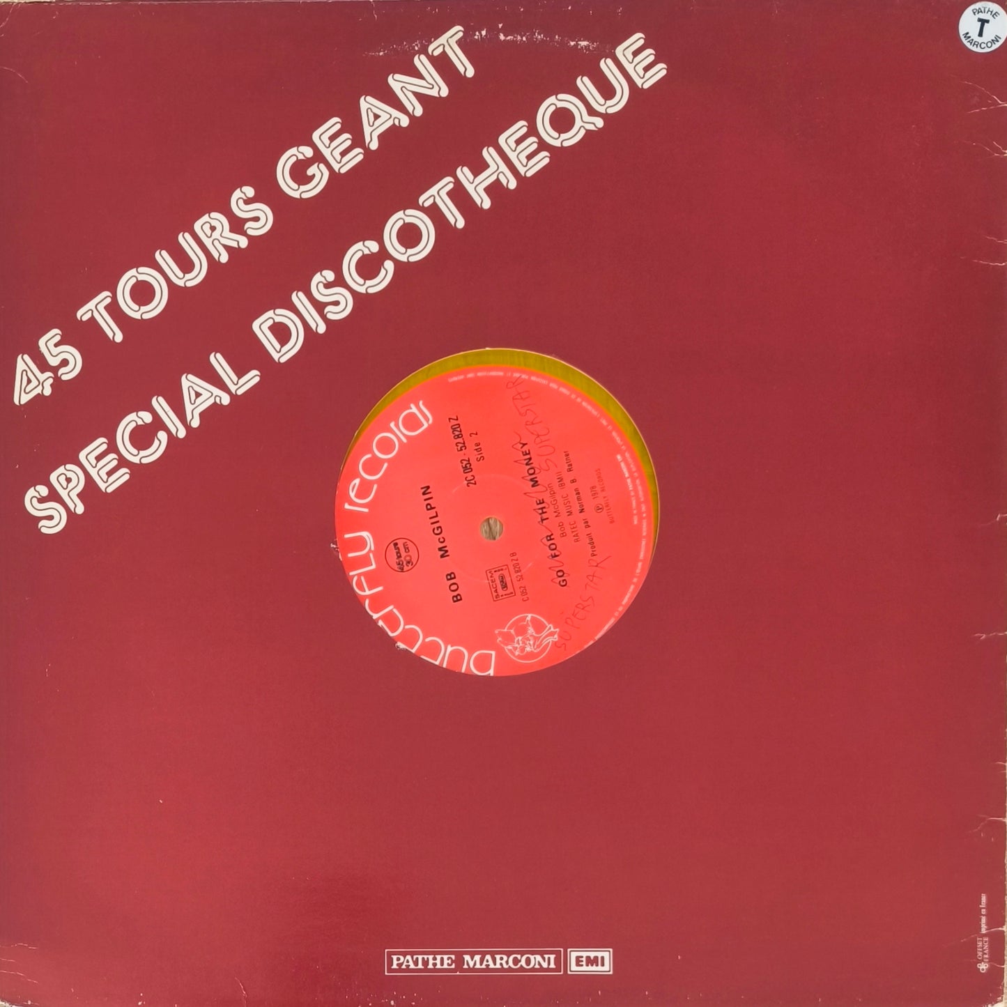 BOB McGILPIN - Superstar / Go For The Money (vinyle couleur jaune)