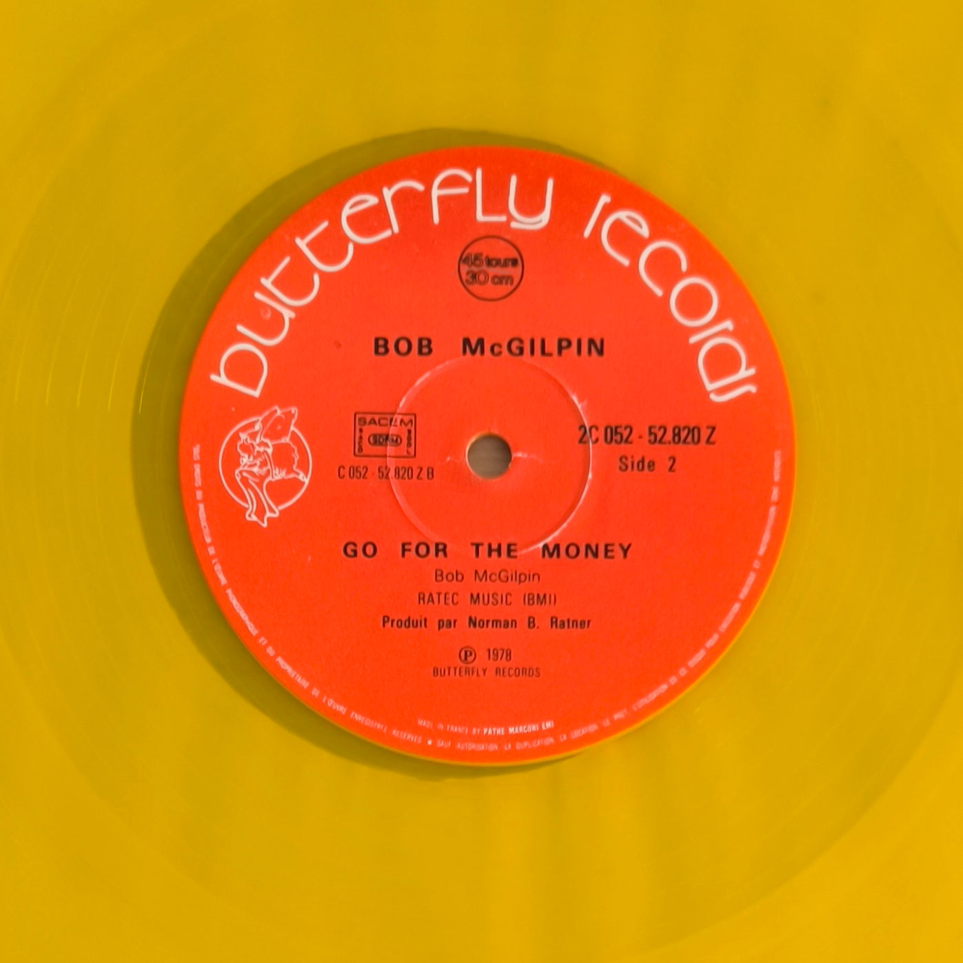 BOB McGILPIN - Superstar / Go For The Money (vinyle couleur jaune)