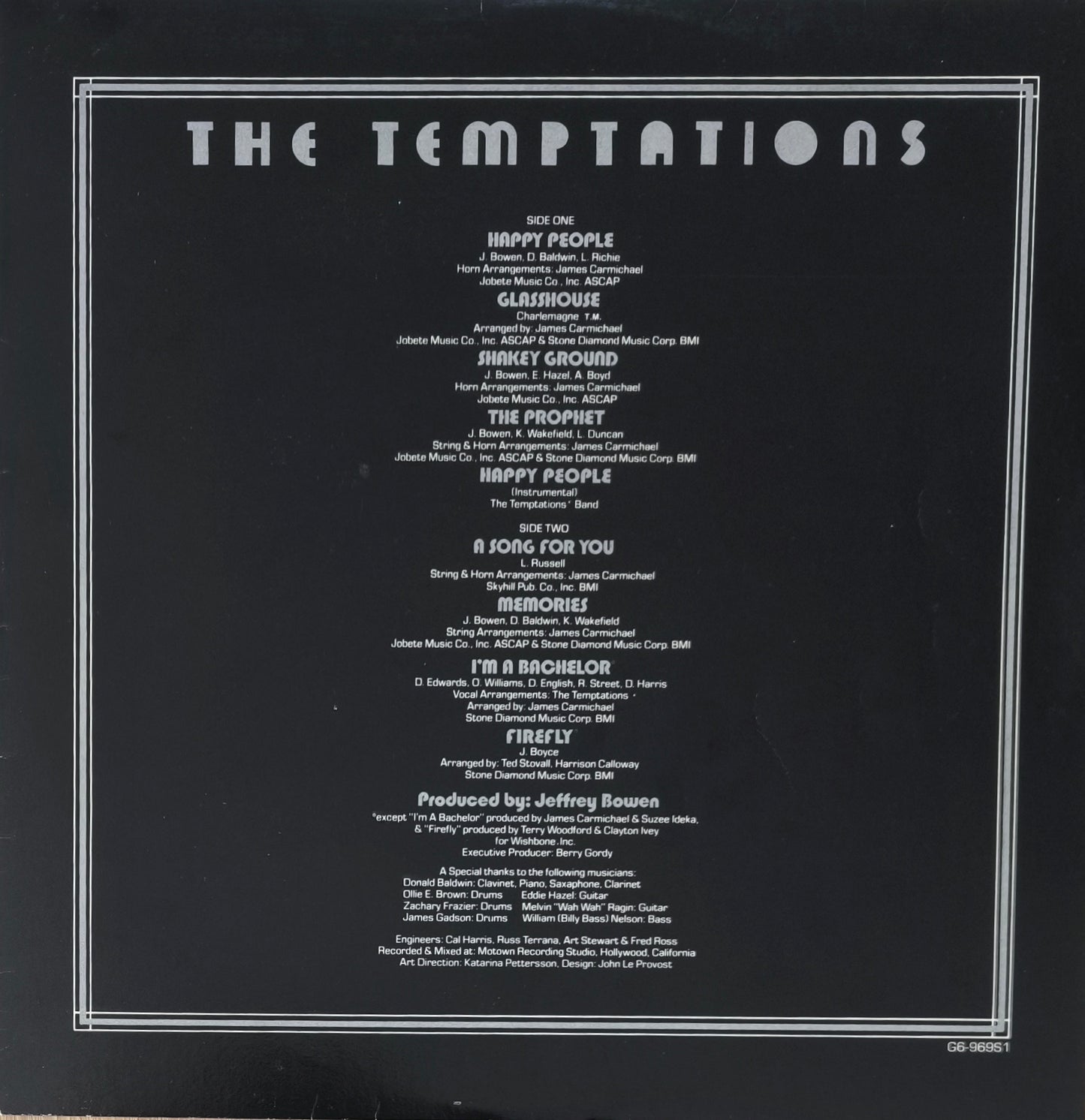 THE TEMPTATIONS - A Song For You (Pressage US)