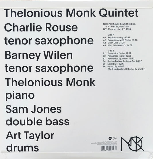 THELONIOUS MONK - Les Liaisons Dangereuses 1960